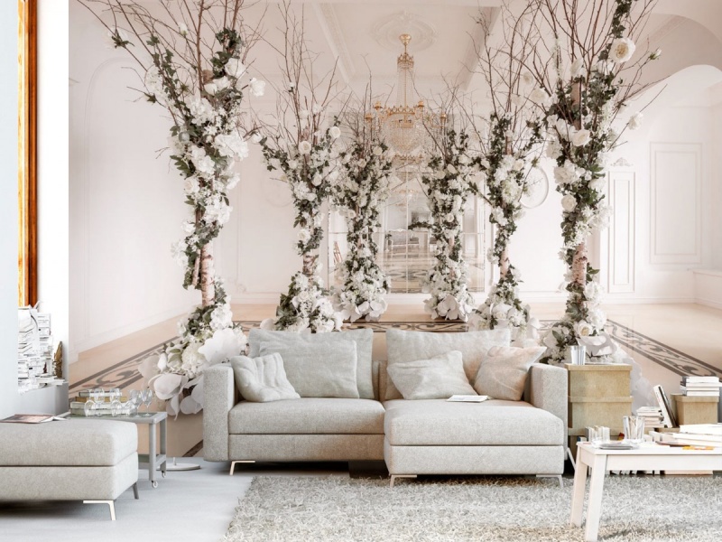 3D обои в интерьере